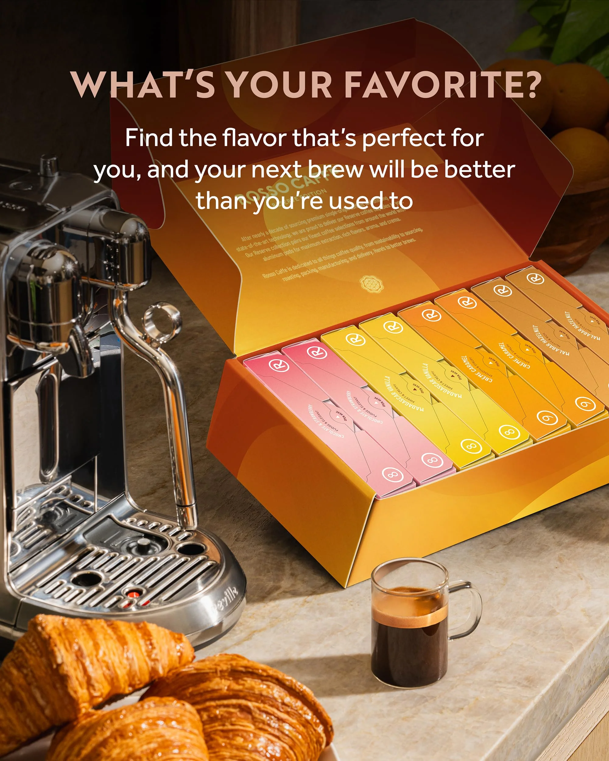 Rosso Caffè – Espresso Coffee Pods – Flavored Pack – 80 Pods - Canadian Distribution - Ships Free Within Canada on Orders Above CAD $199 - Image 7
