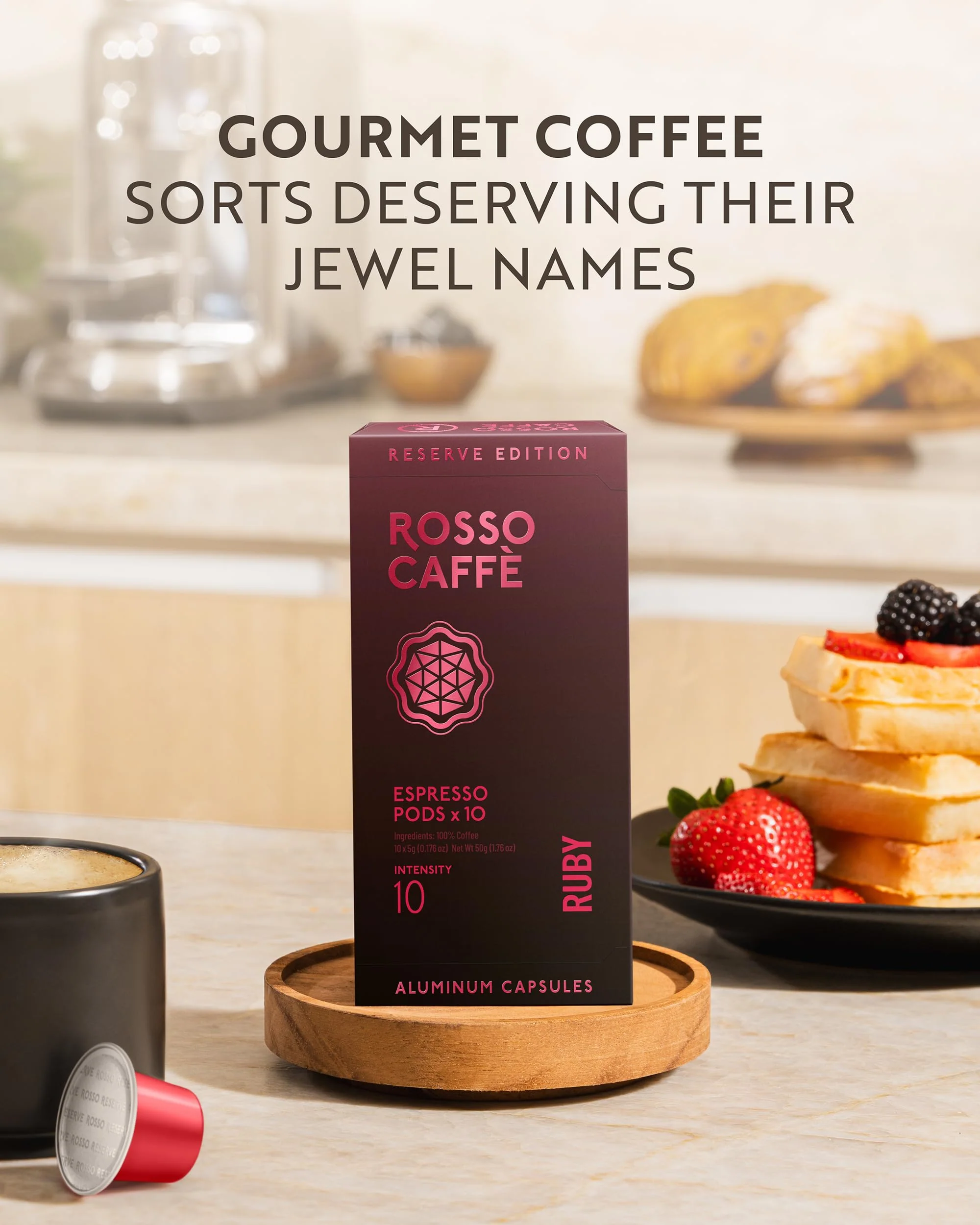 Rosso Caffè – Espresso Pods – Dark Roast Intense Pack – 80 Pods - Canadian Distribution - Ships Free Within Canada on Orders Above CAD $199 - Image 3