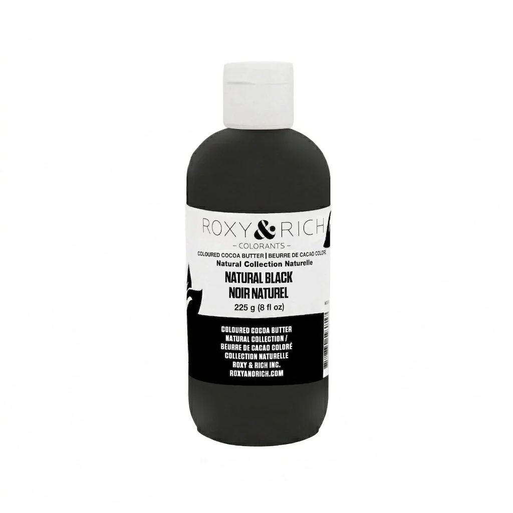 ROXY & RICH Natural Black Coloured Cocoa Butter - Canadian Distribution - Ships Free Within Canada on Orders Above CAD $199