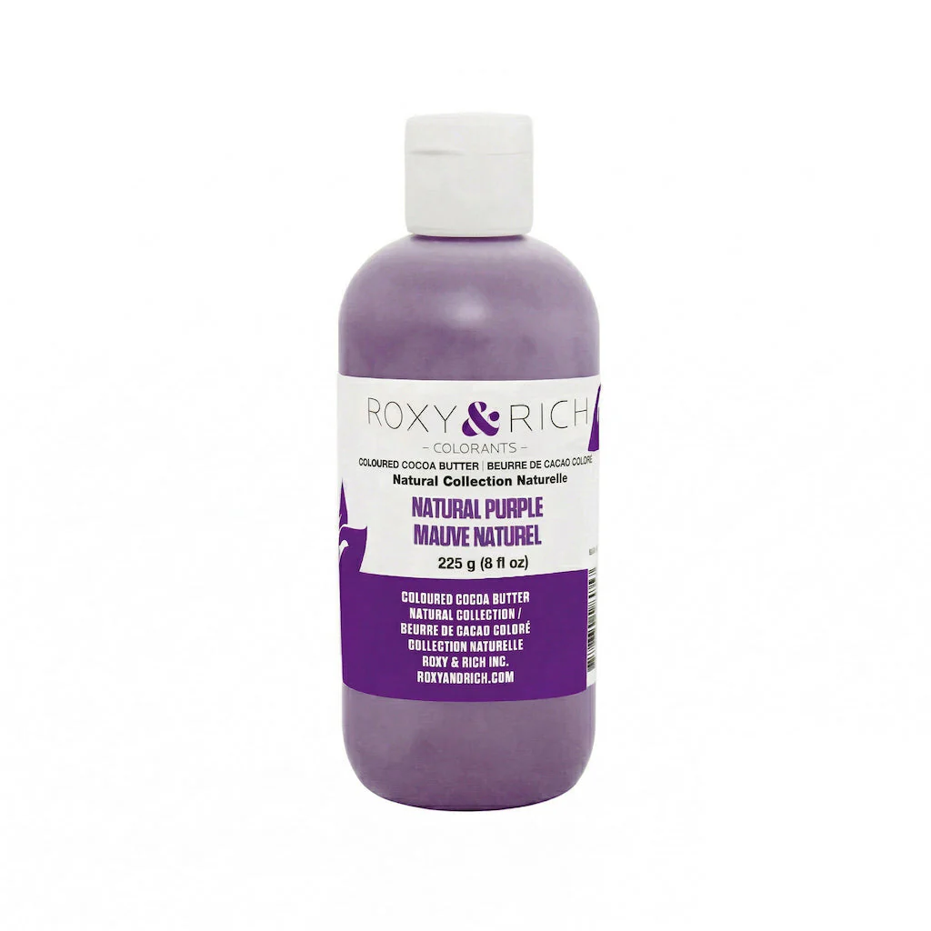 ROXY & RICH Natural Purple Coloured Cocoa Butter - Canadian Distribution - Ships Free Within Canada on Orders Above CAD $199
