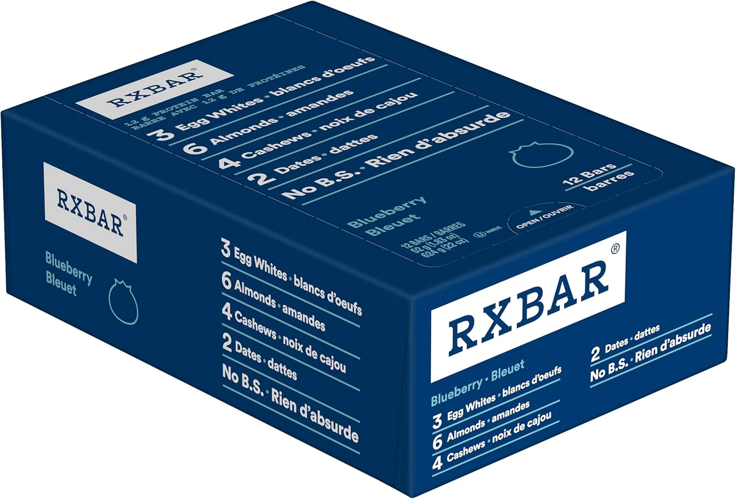RXBAR – Protein Bar – Blueberry – 12 x 52 g – Ships Free Within Canada on Orders Above CAD $199 - Image 2
