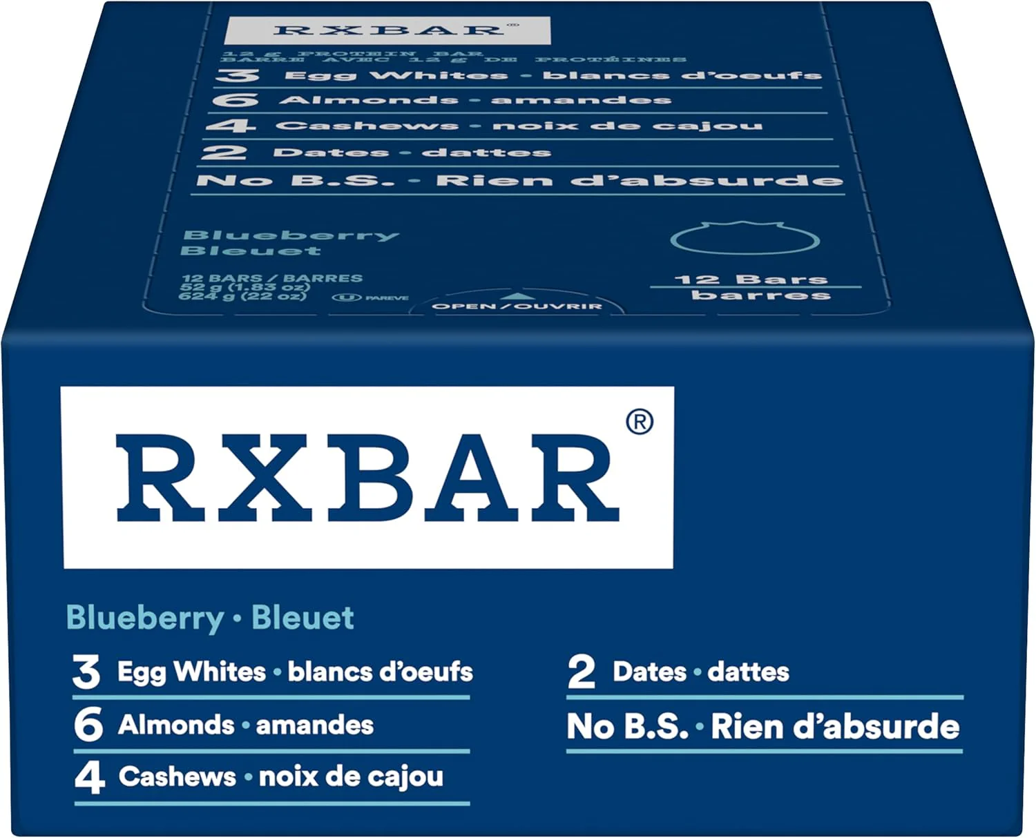 RXBAR – Protein Bar – Blueberry – 12 x 52 g – Ships Free Within Canada on Orders Above CAD $199 - Image 3