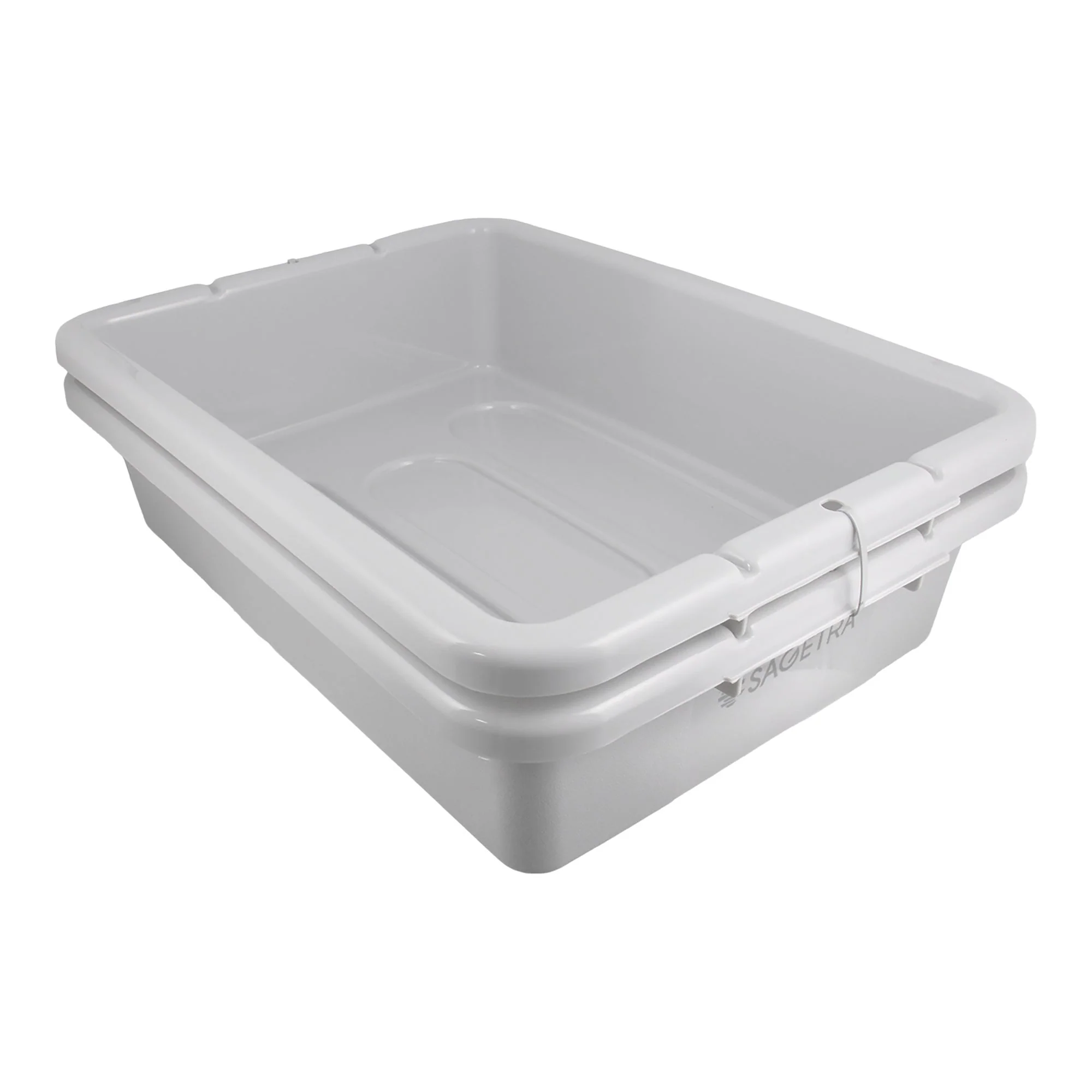 Sagetra Grey Bus Box 50.8 cm × 38.1 cm × 12.7 cm (20 in × 15 in × 5 in) Pack of 2 - Restaurant Equipment and Smallwares - Canadian Distribution