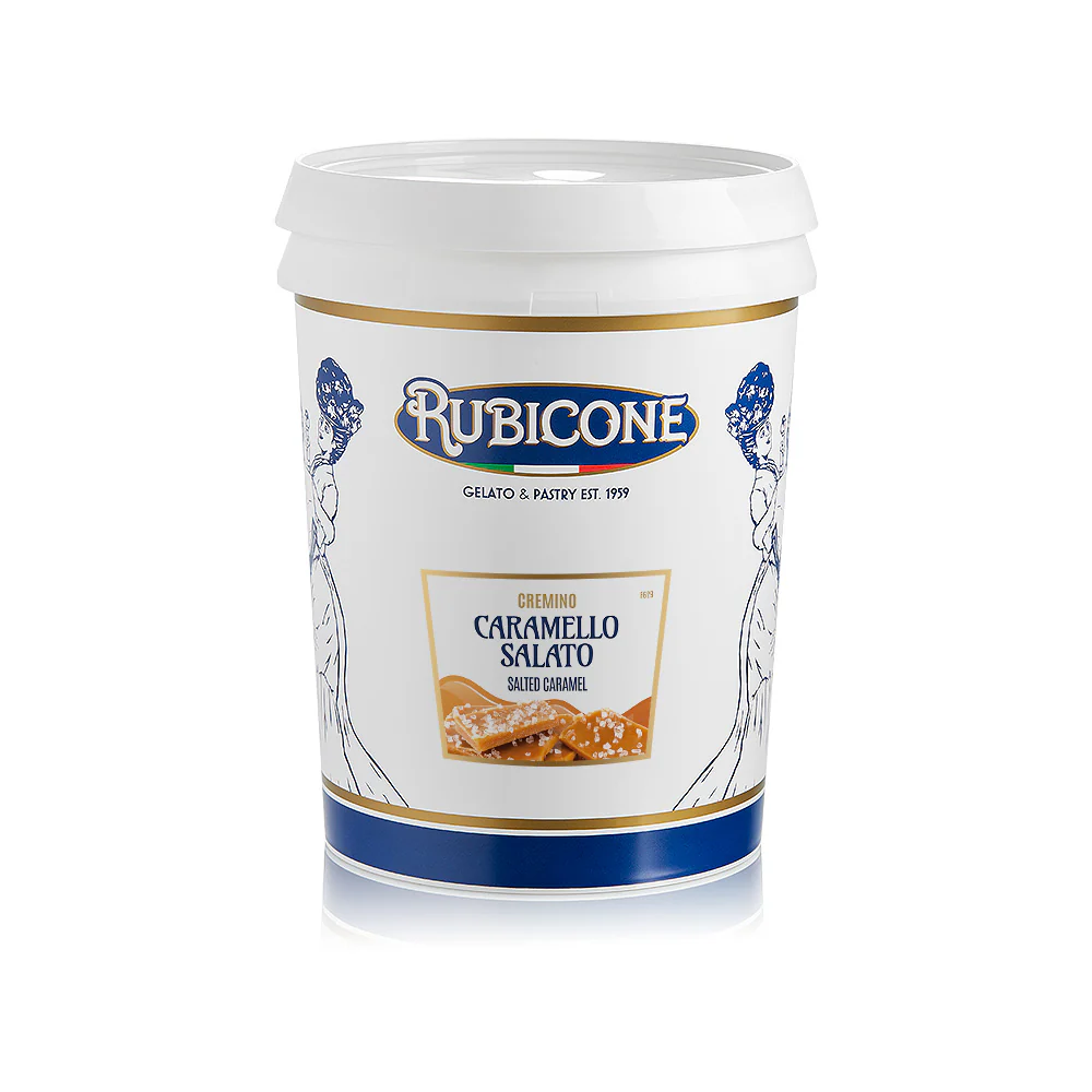 "PRE-ORDER" Salted Caramel Spreadable Filling Cream - Cremino Salted Caramel - Case of 2 x 5 KG Buckets - Rubicone Canada - Ships Free Within Canada on Orders Above CAD $199