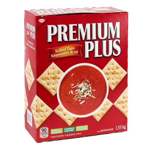 Salted Tops Crackers - 4 x 1.35 kg - Premium Plus - Canadian Distribution - Ships Free Within Canada on Orders Above CAD $199