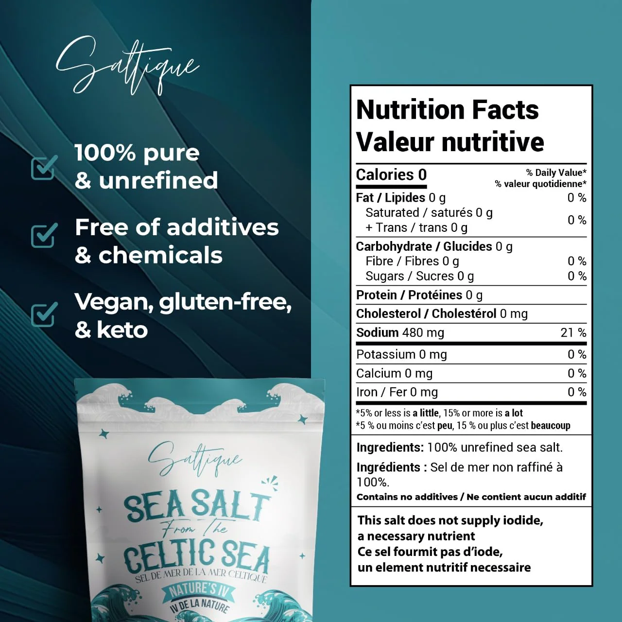 Saltique – French Sea Salt – Coarse – 5 lb - Canadian Distribution - Ships Free Within Canada on Orders Above CAD $199 - Image 3