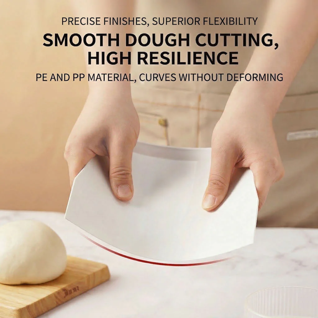 SANNENG Antibacterial PP Dough Scraper (Hard/Rigid), 133 × 95 mm - Canadian Distribution - Ships Free Within Canada on Orders Above CAD $199 - Image 2