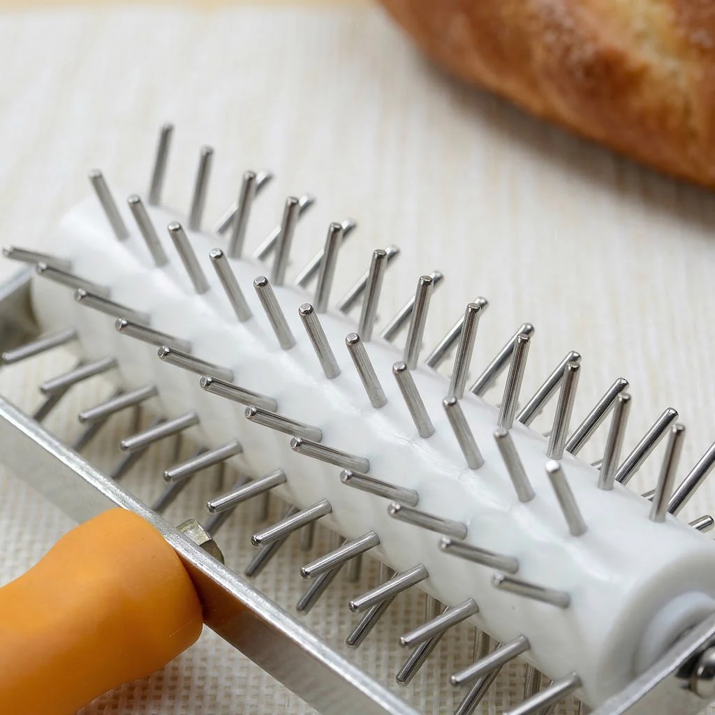 SANNENG Premium Stainless Steel Roller Dough Docker - Canadian Distribution - Ships Free Within Canada on Orders Above CAD $199 - Image 2