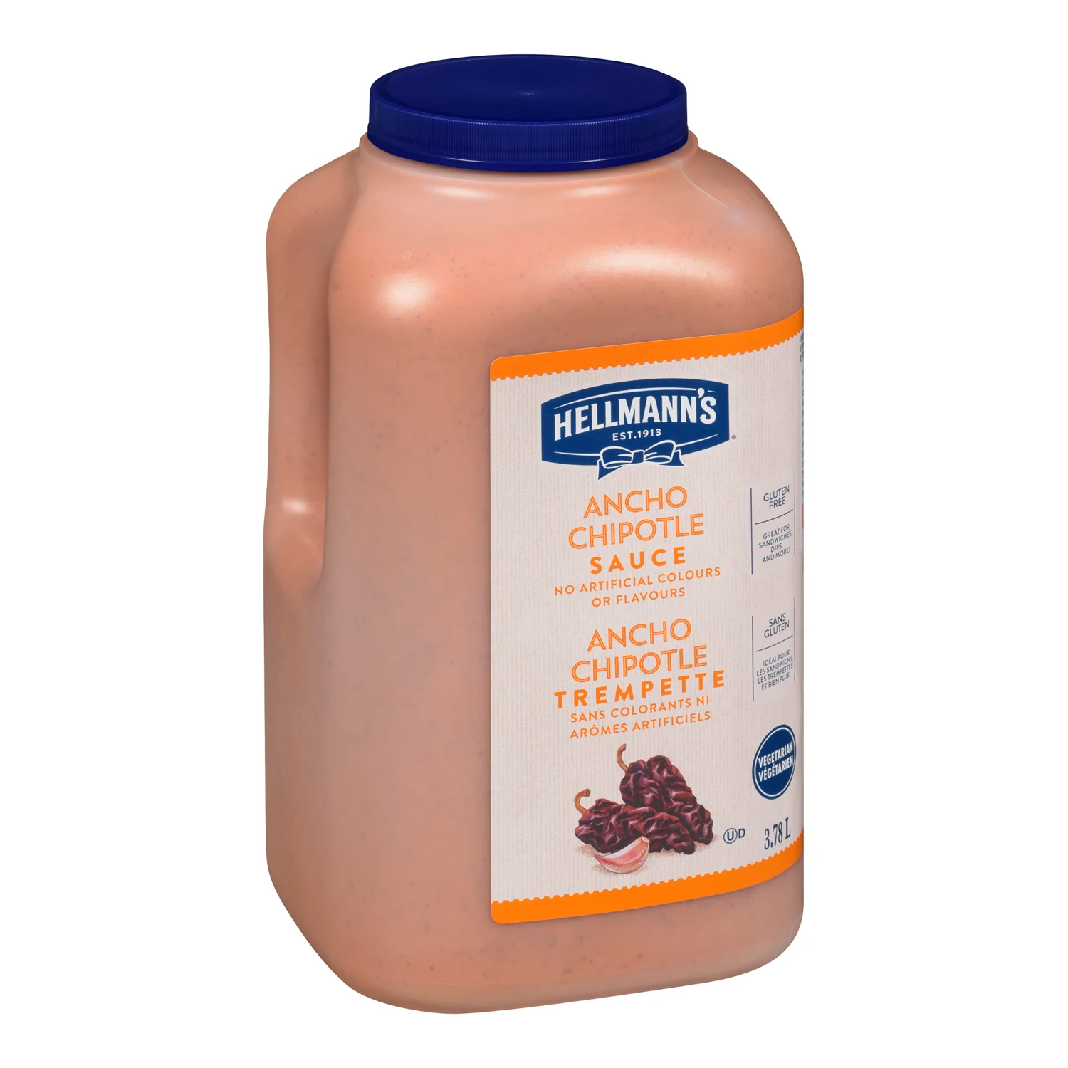 Sauce Ancho Chipotle - 2 x 3.78 L - Hellmans - Restaurant and Foodservice Ingredients - Canadian Distribution - Ships Free Within Canada on Orders Above CAD $199