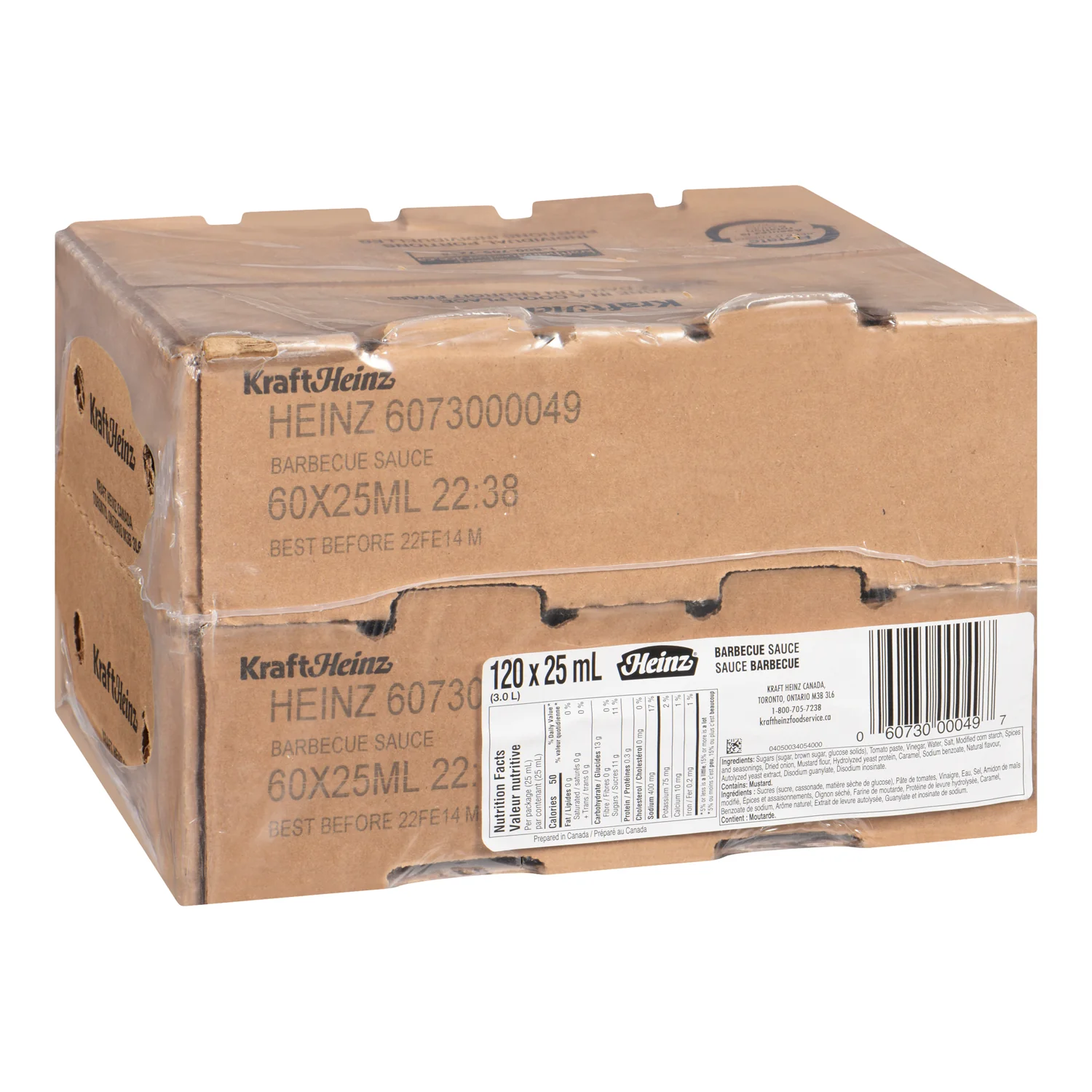 Sauce BBQ Heinz - 120 x 25 mL - Heinz - Restaurant and Foodservice Ingredients - Canadian Distribution - Ships Free Within Canada on Orders Above CAD $199 - Image 2