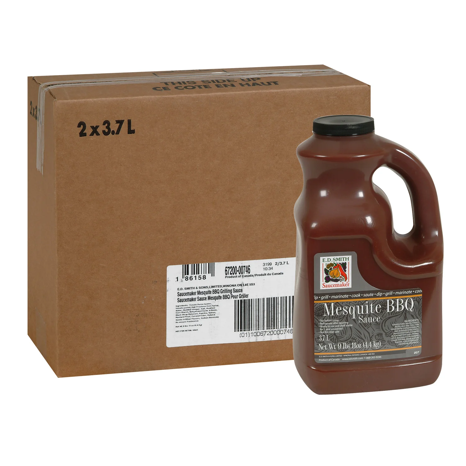 Sauce BBQ Mesquite Grilling - 2 x 3.7 L - Saucemaker - Restaurant and Foodservice Ingredients - Canadian Distribution - Ships Free Within Canada on Orders Above CAD $199 - Image 2