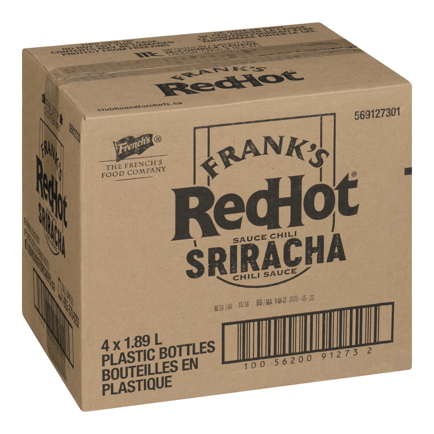 Sauce Chili Sriracha - 4 x 1.89 L - Franks - Restaurant and Foodservice Ingredients - Canadian Distribution - Ships Free Within Canada on Orders Above CAD $199 - Image 2