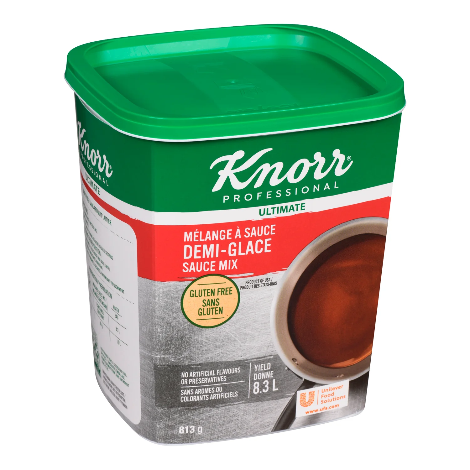 Sauce Demi Glace Knorr Gluten-Free - 6 x 813 g (Case = 1 x 813 g) - Knorr Swiss - Restaurant and Foodservice Ingredients - Canadian Distribution - Ships Free Within Canada on Orders Above CAD $199