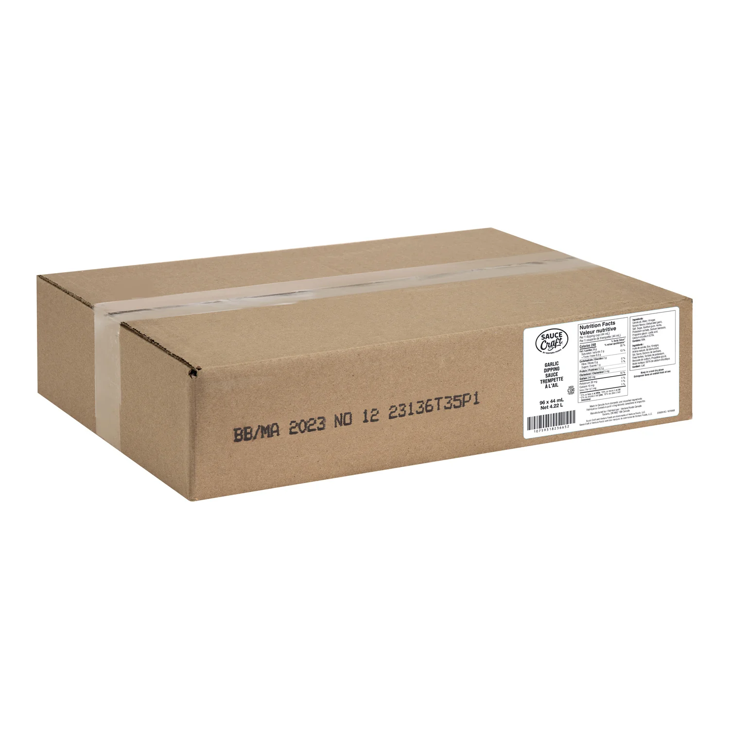 Sauce Garlic Dip Cup - 96 x 44 mL - Sauccft - Restaurant and Foodservice Ingredients - Canadian Distribution - Ships Free Within Canada on Orders Above CAD $199 - Image 2