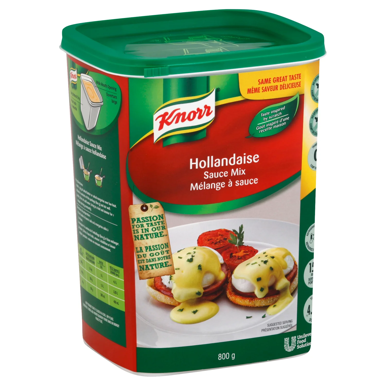 Sauce Hollandaise Mix - 6 x 800 g (Case = 1 x 800 g) - Knorr Swiss - Restaurant and Foodservice Ingredients - Canadian Distribution - Ships Free Within Canada on Orders Above CAD $199