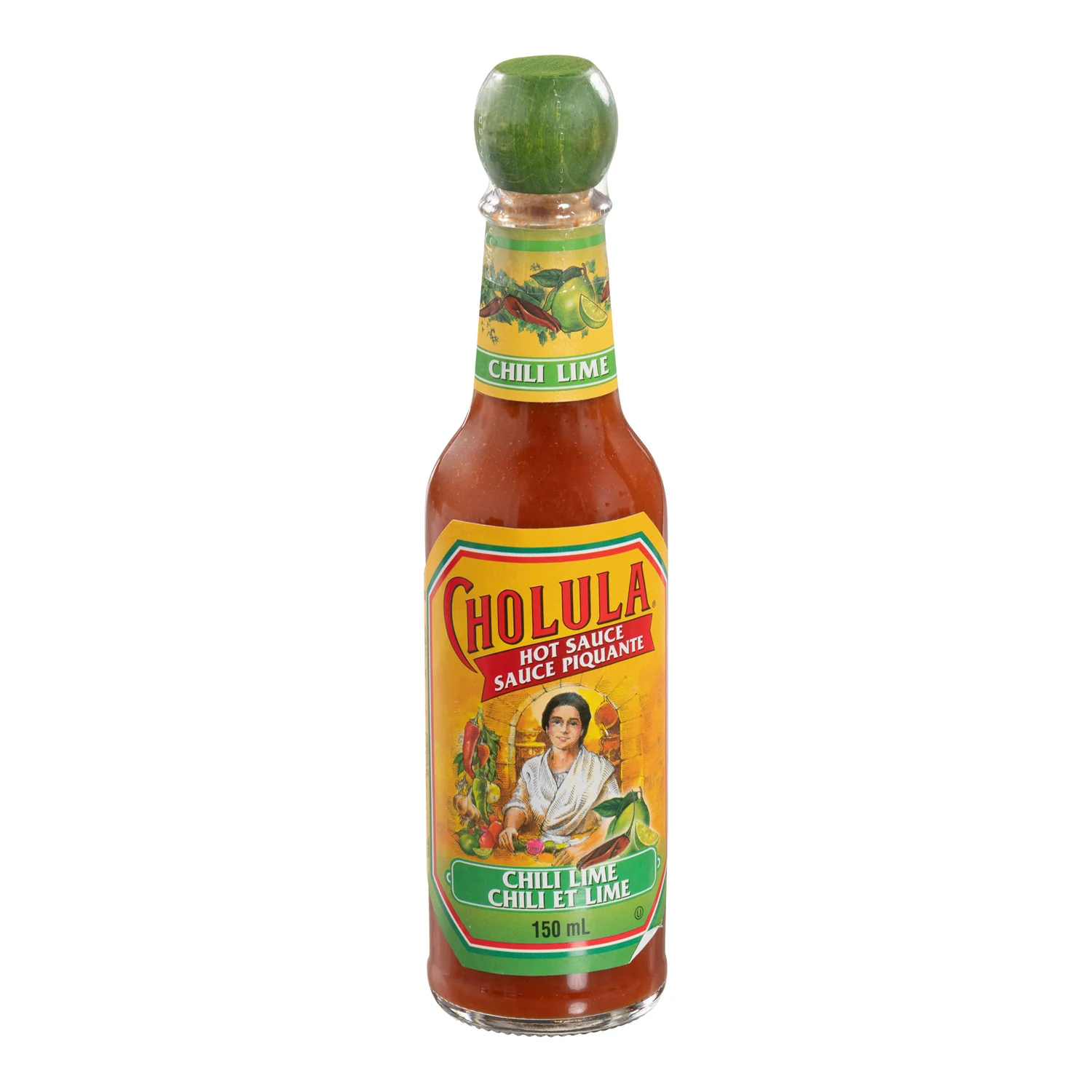 Sauce Hot Chili Lime - 12 x 150 mL - Cholula - Restaurant and Foodservice Ingredients - Canadian Distribution - Ships Free Within Canada on Orders Above CAD $199