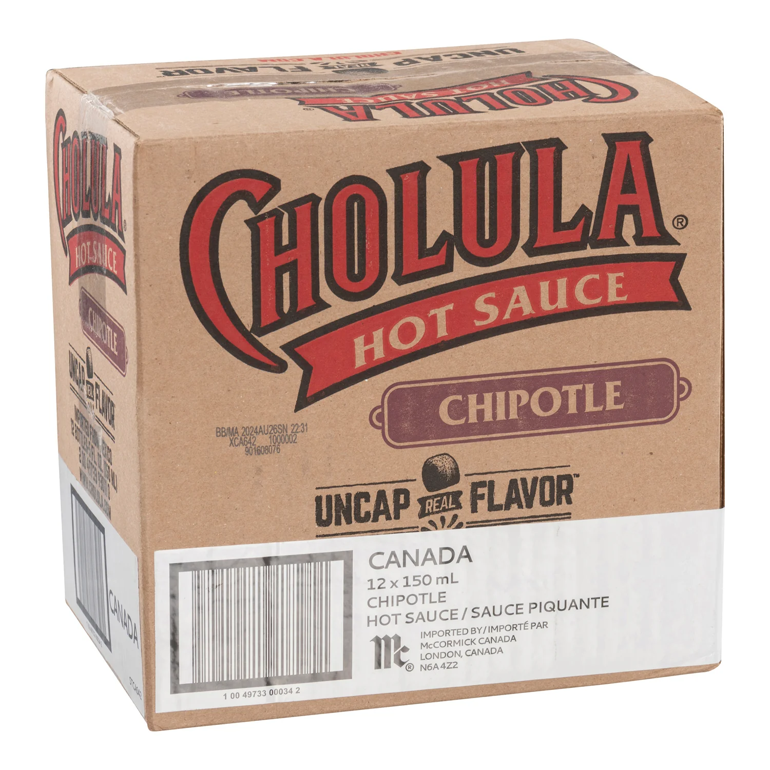 Sauce Hot Chipotle - 12 x 150 mL - Cholula - Restaurant and Foodservice Ingredients - Canadian Distribution - Ships Free Within Canada on Orders Above CAD $199 - Image 2