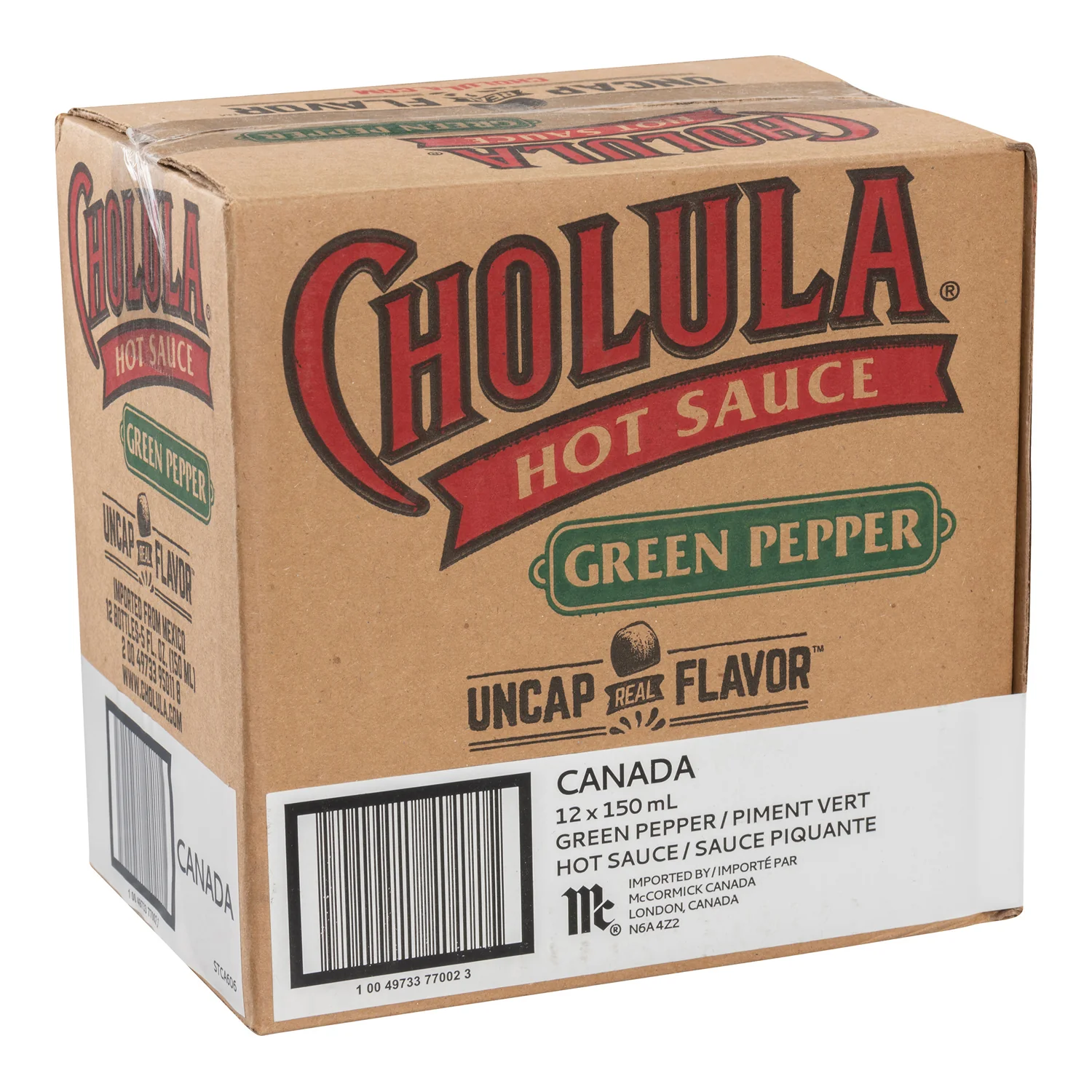 Sauce Hot Green - 12 x 150 mL - Cholula - Restaurant and Foodservice Ingredients - Canadian Distribution - Ships Free Within Canada on Orders Above CAD $199 - Image 2
