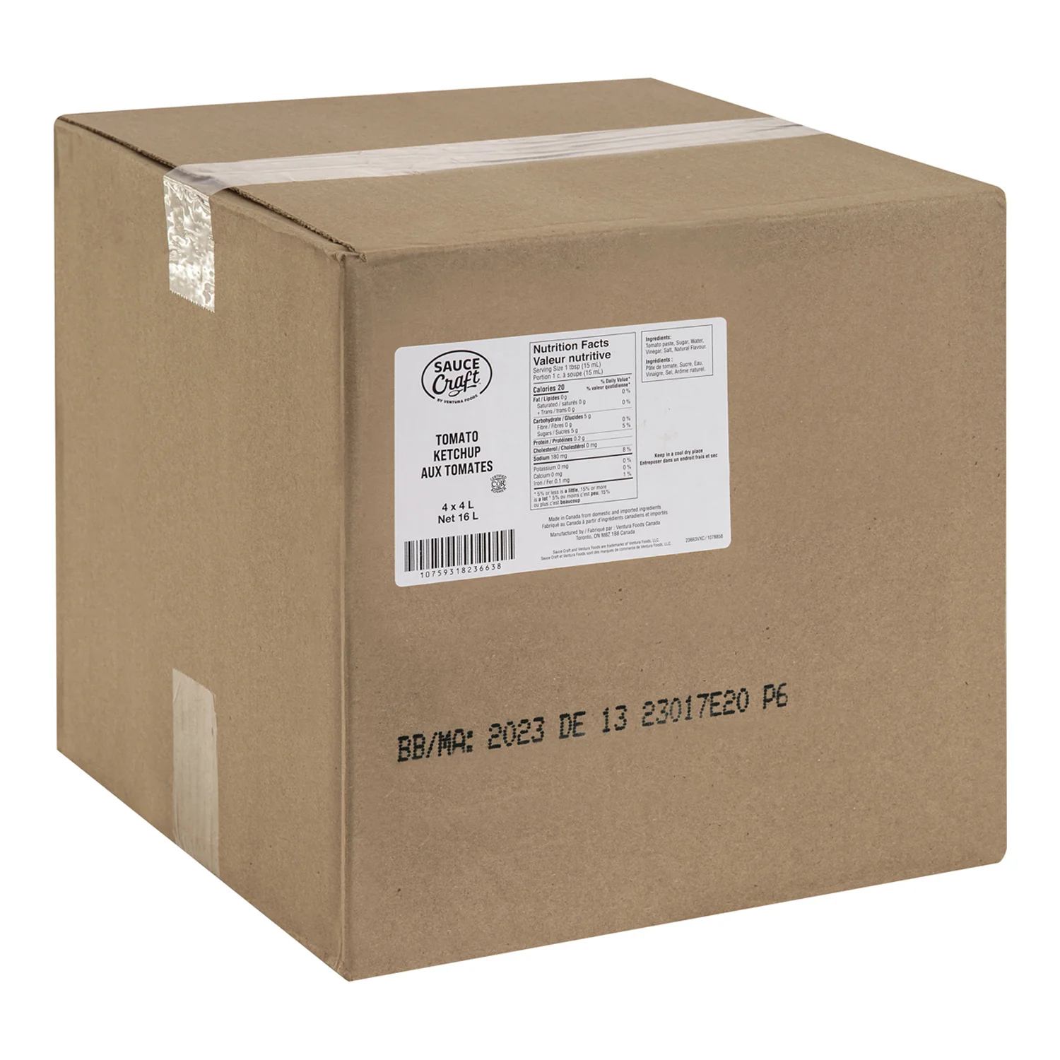 Sauce Ketchup - 4 x 4 L - Sauccft - Restaurant and Foodservice Ingredients - Canadian Distribution - Ships Free Within Canada on Orders Above CAD $199 - Image 2