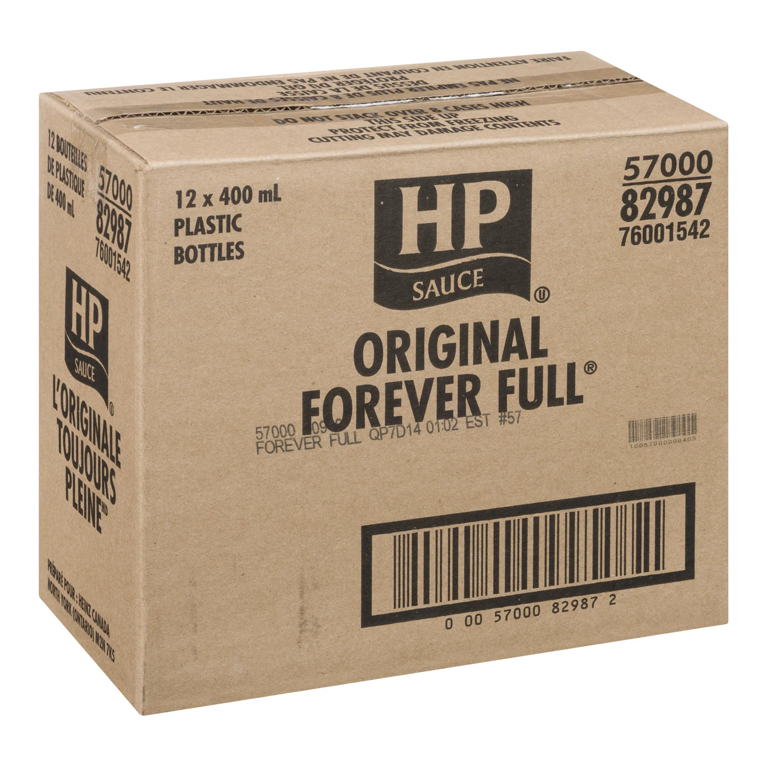 Sauce Original HP Forever Full - 12 x 400 mL - Heinz - Restaurant and Foodservice Ingredients - Canadian Distribution - Ships Free Within Canada on Orders Above CAD $199 - Image 2
