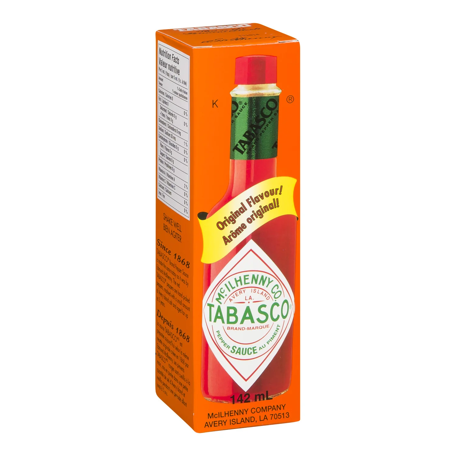 Sauce Pepper Red Hot Tabasco - 12 x 142 mL - Mcilhenny - Restaurant and Foodservice Ingredients - Canadian Distribution - Ships Free Within Canada on Orders Above CAD $199