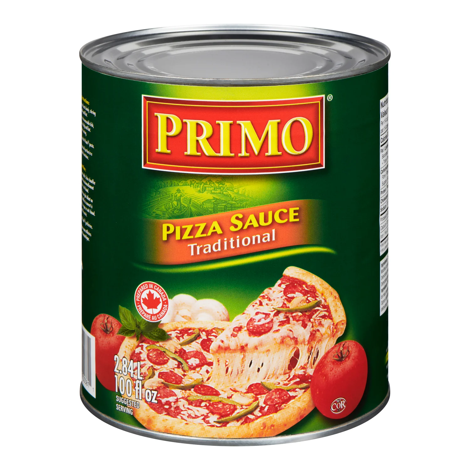 Sauce Pizza - 6 x 2.84 L - Primo - Restaurant and Foodservice Ingredients - Canadian Distribution - Ships Free Within Canada on Orders Above CAD $199