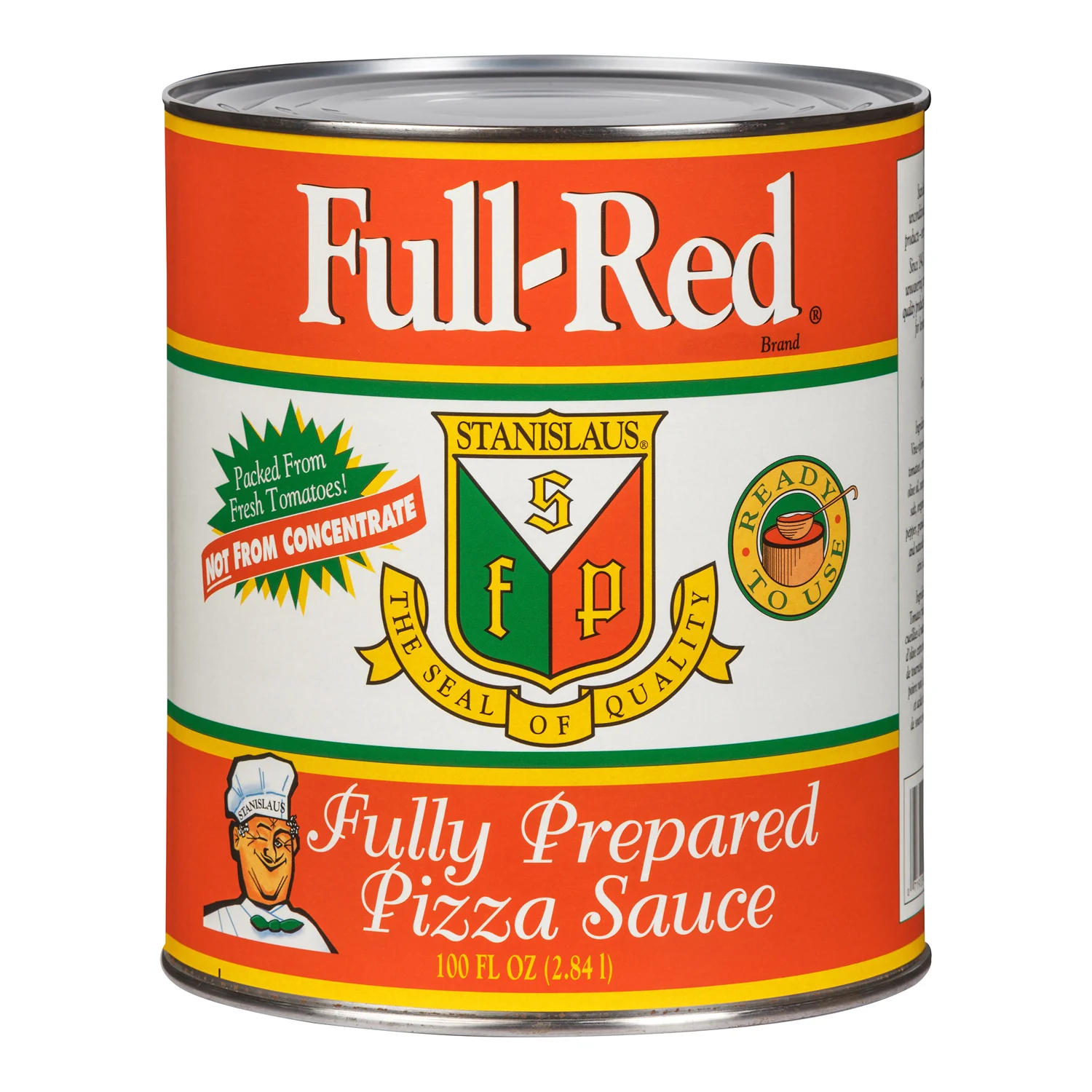 Sauce Pizza Fully Prepared - 6 x 100 oz - Full Red - Restaurant and Foodservice Ingredients - Canadian Distribution - Ships Free Within Canada on Orders Above CAD $199