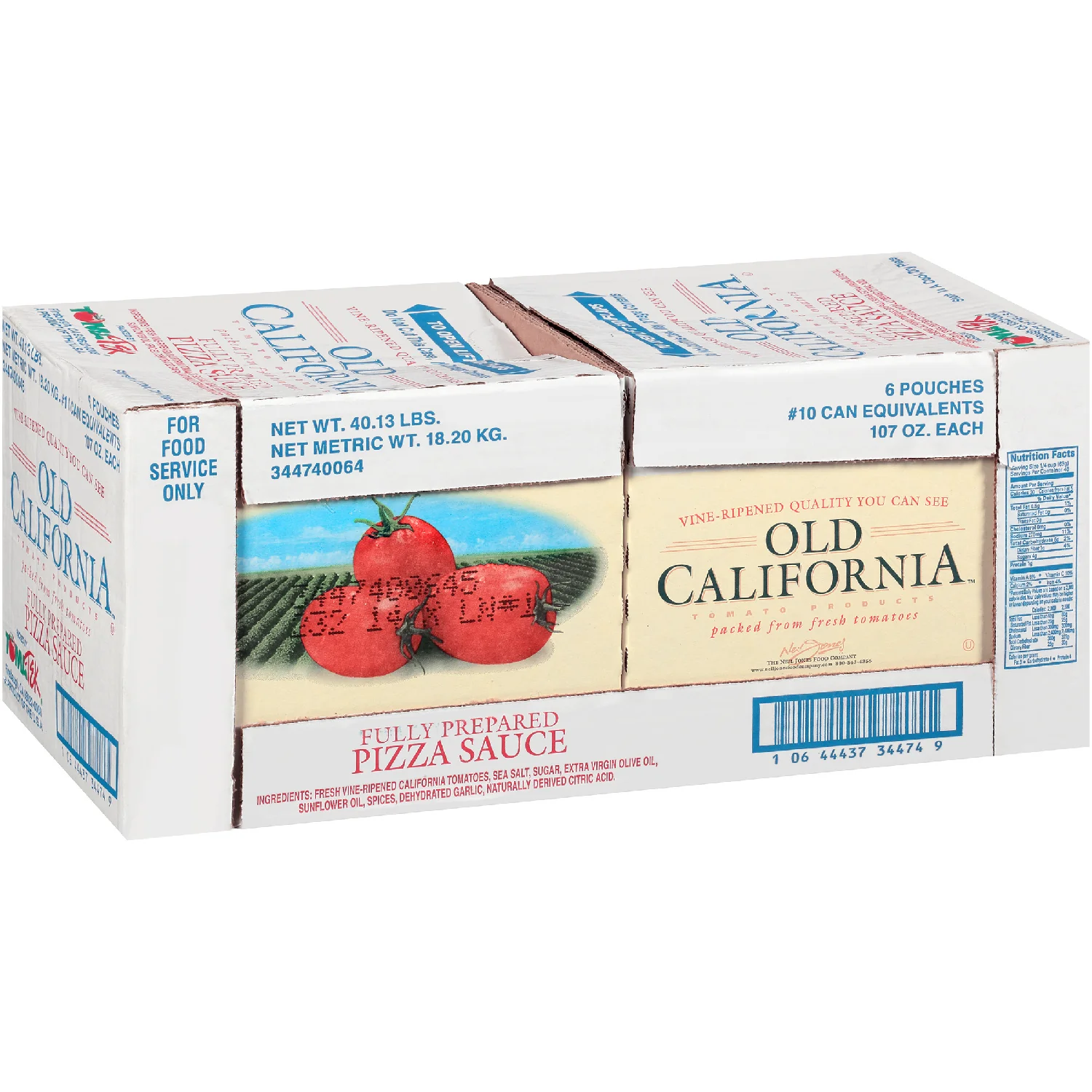 Sauce Pizza Fully Prepared Pouch - 6 x 107 oz - Old California - Restaurant and Foodservice Ingredients - Canadian Distribution - Ships Free Within Canada on Orders Above CAD $199 - Image 4
