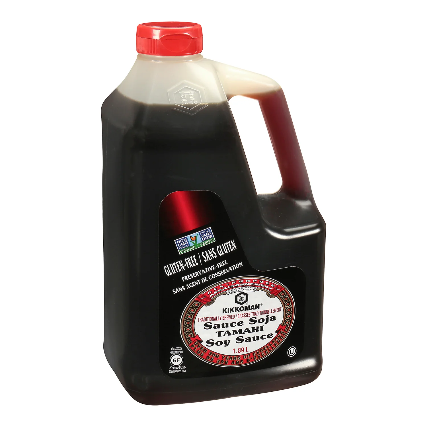 Sauce Soy Tamari Gluten-Free - 6 x 1.89 L - Kikkoman - Restaurant and Foodservice Ingredients - Canadian Distribution - Ships Free Within Canada on Orders Above CAD $199
