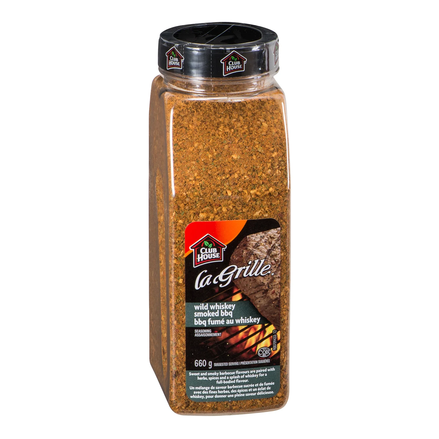 Seasoning BBQ Wild Whiskey Smoked - 12 x 660 g (Case = 1 x 660 g) - Lagril - Restaurant and Foodservice Ingredients - Canadian Distribution - Ships Free Within Canada on Orders Above CAD $199