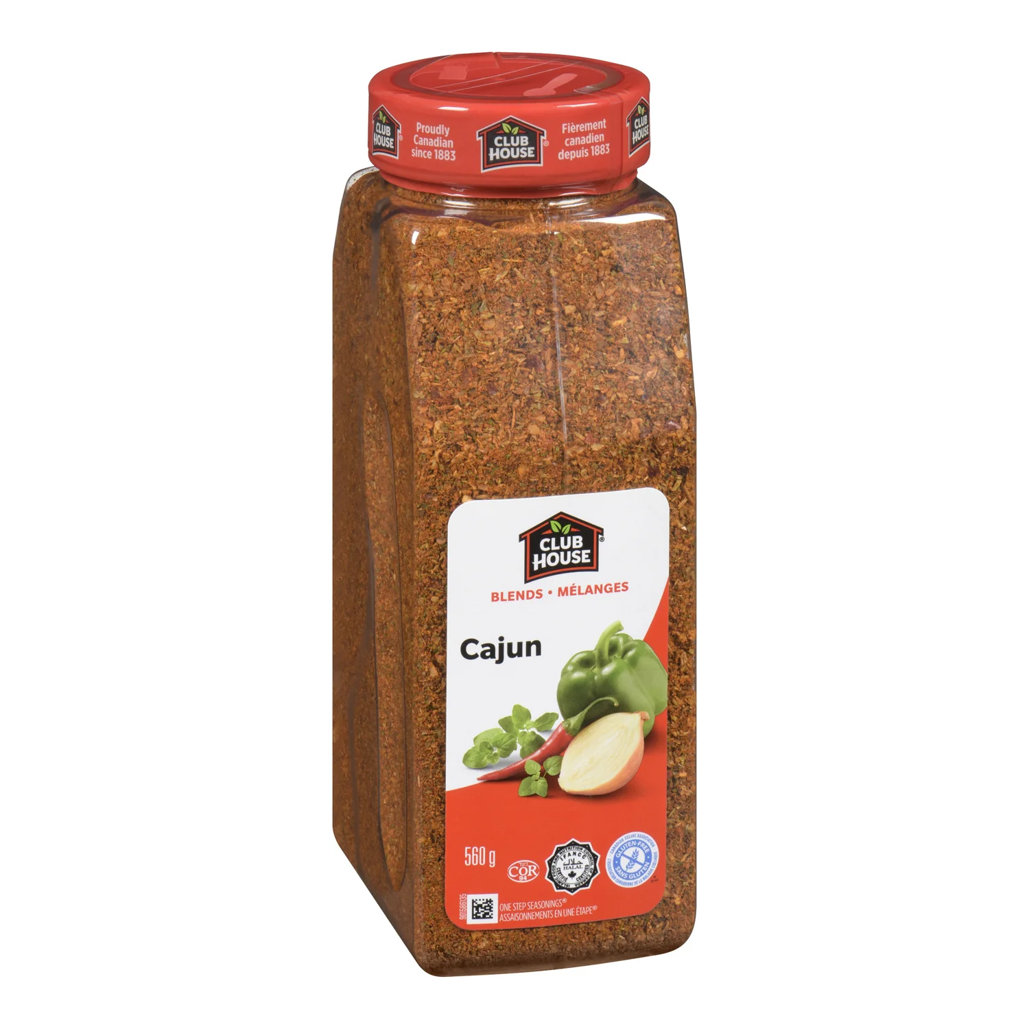 Seasoning Cajun Spice One Step - 12 x 560 g (Case = 1 x 560 g) - Clubhouse - Restaurant and Foodservice Ingredients - Canadian Distribution - Ships Free Within Canada on Orders Above CAD $199
