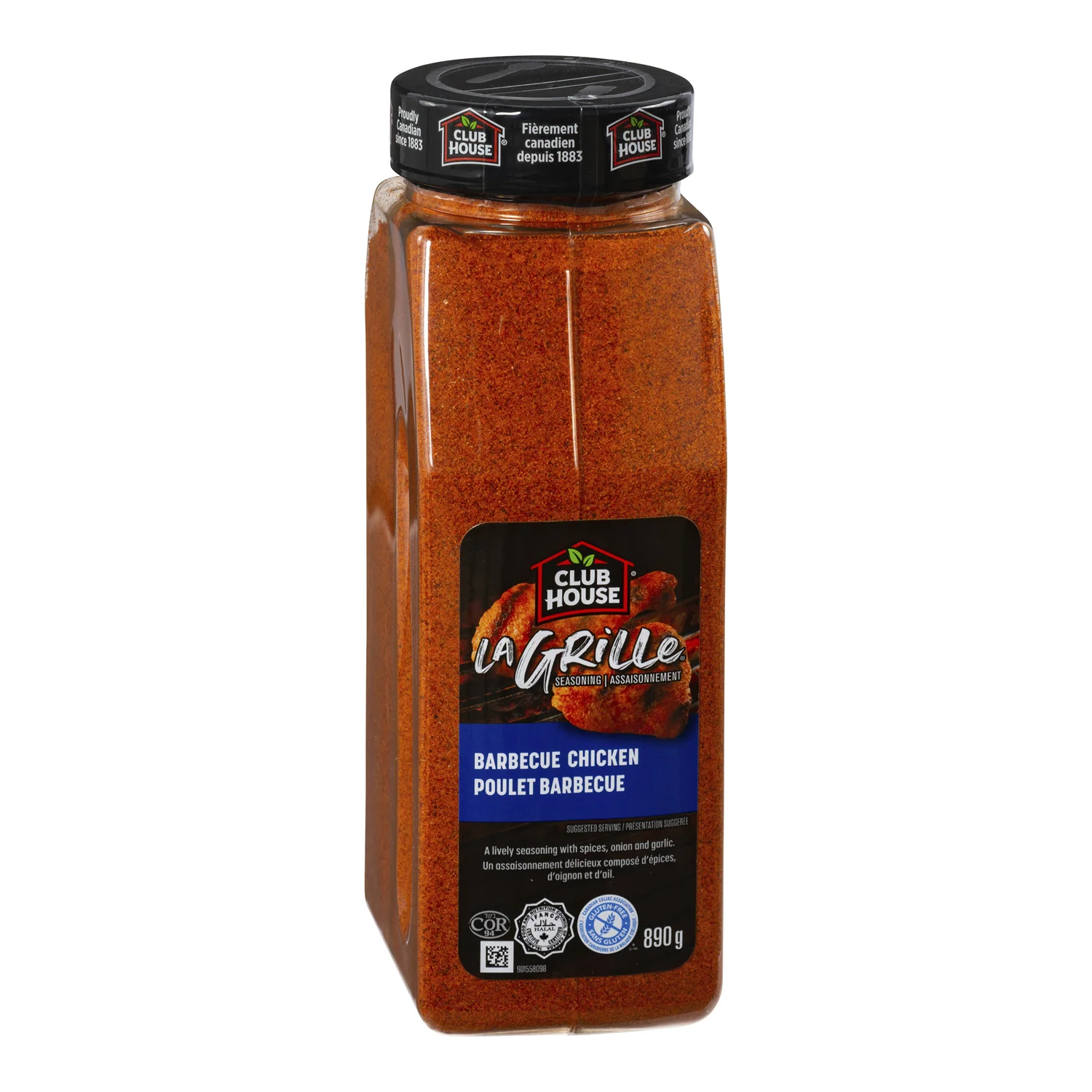 Seasoning Chicken BBQ Spices - 12 x 890 g - Clubhouse - Restaurant and Foodservice Ingredients - Canadian Distribution - Ships Free Within Canada on Orders Above CAD $199