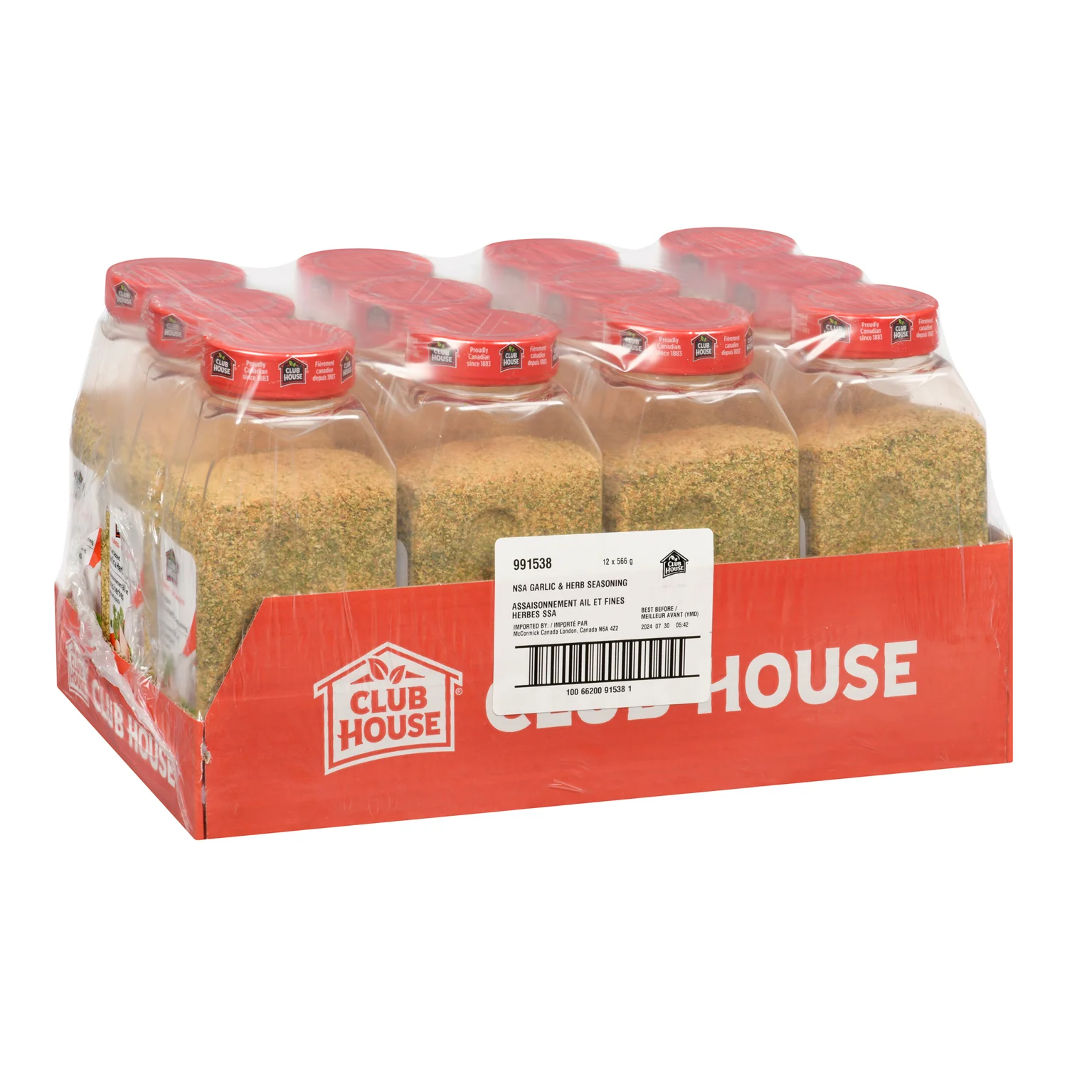Seasoning Garlic & Herb No Salt - 12 x 566 g (Case = 1 x 566 g) - Clubhouse - Restaurant and Foodservice Ingredients - Canadian Distribution - Ships Free Within Canada on Orders Above CAD $199 - Image 3
