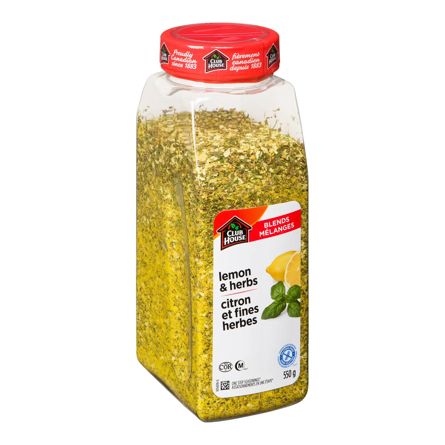 Seasoning Lemon & Herb - 12 x 550 g (Case = 1 x 550 g) - Clubhouse - Restaurant and Foodservice Ingredients - Canadian Distribution - Ships Free Within Canada on Orders Above CAD $199