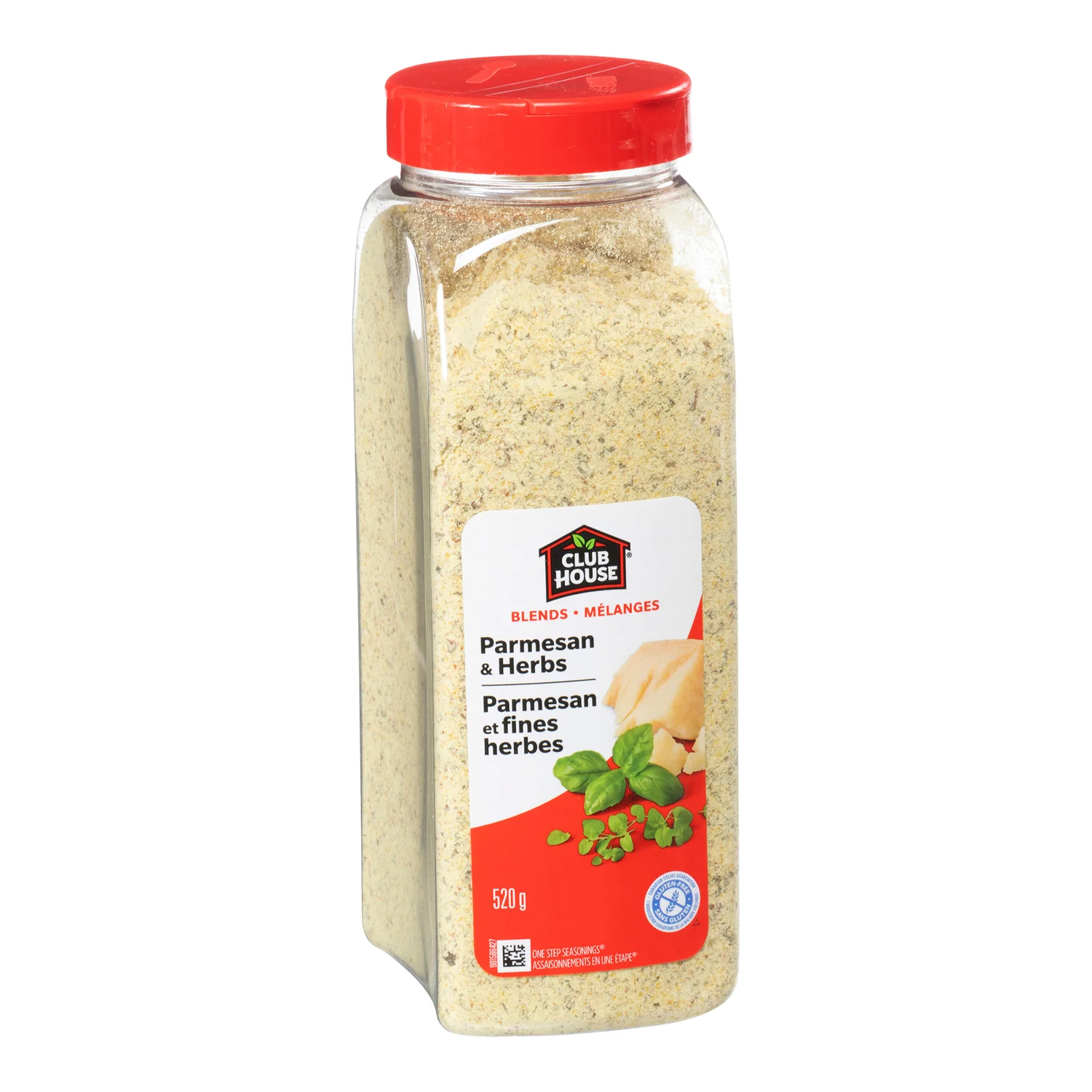 Seasoning Parmesan Herb One Step - 12 x 520 g (Case = 1 x 520 g) - Clubhouse - Restaurant and Foodservice Ingredients - Canadian Distribution - Ships Free Within Canada on Orders Above CAD $199