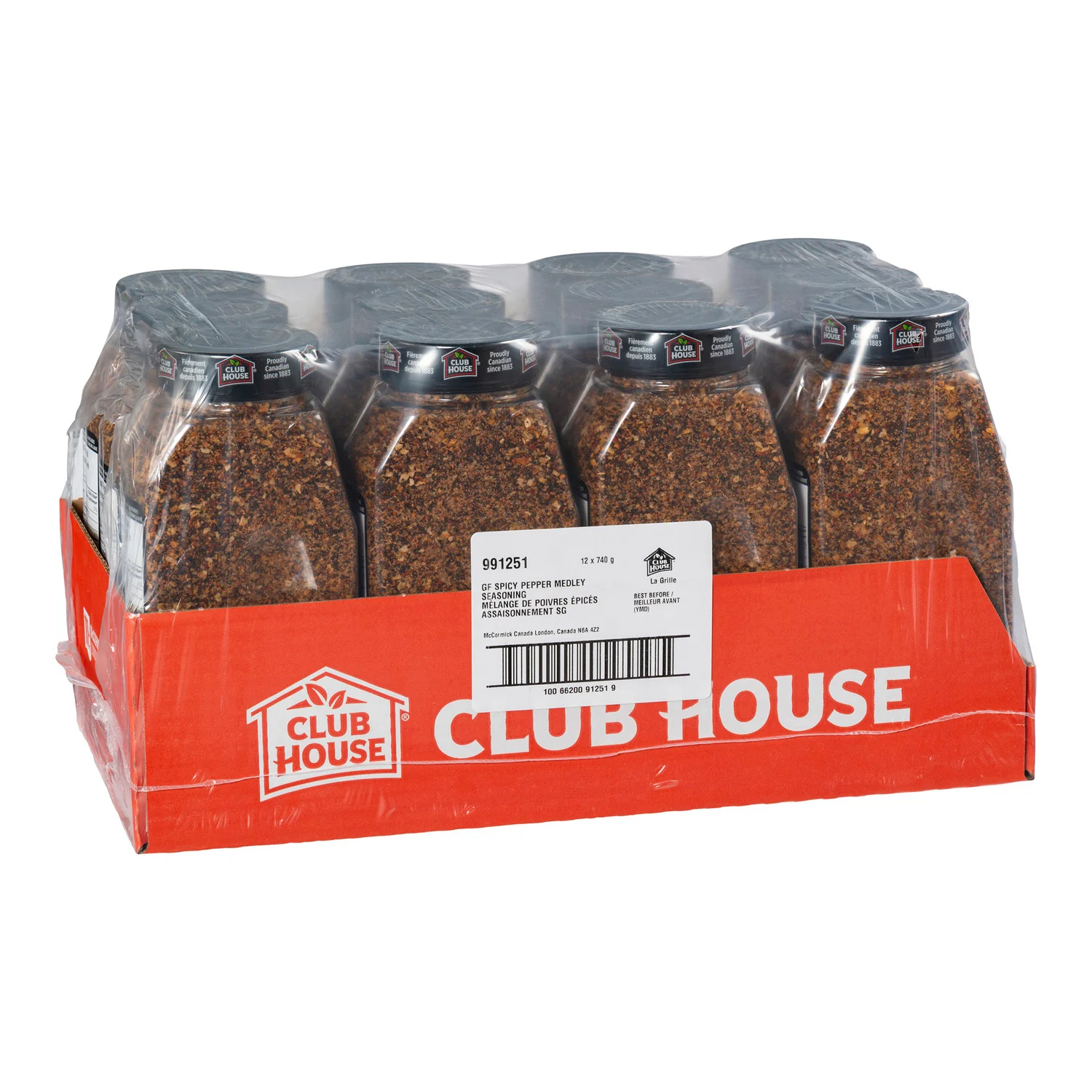 Seasoning Pepper Medley Spicy - 12 x 740 g - Clubhouse - Restaurant and Foodservice Ingredients - Canadian Distribution - Ships Free Within Canada on Orders Above CAD $199 - Image 3