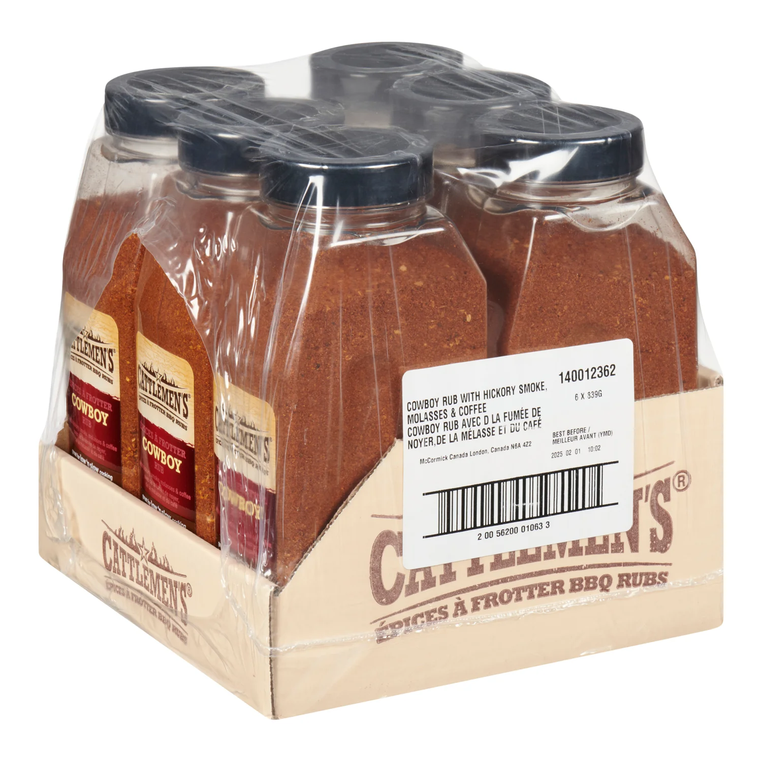 Seasoning Rub Cowboy - 6 x 839 g (Case = 1 x 839 g) - Cattlemen's - Restaurant and Foodservice Ingredients - Canadian Distribution - Ships Free Within Canada on Orders Above CAD $199 - Image 2