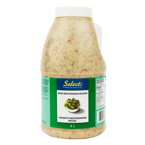 Select Greek Dressing - 4 x 4 L - Grocery and Food Items - Canadian Distribution - Ships Free Within Canada on Orders Above CAD $199