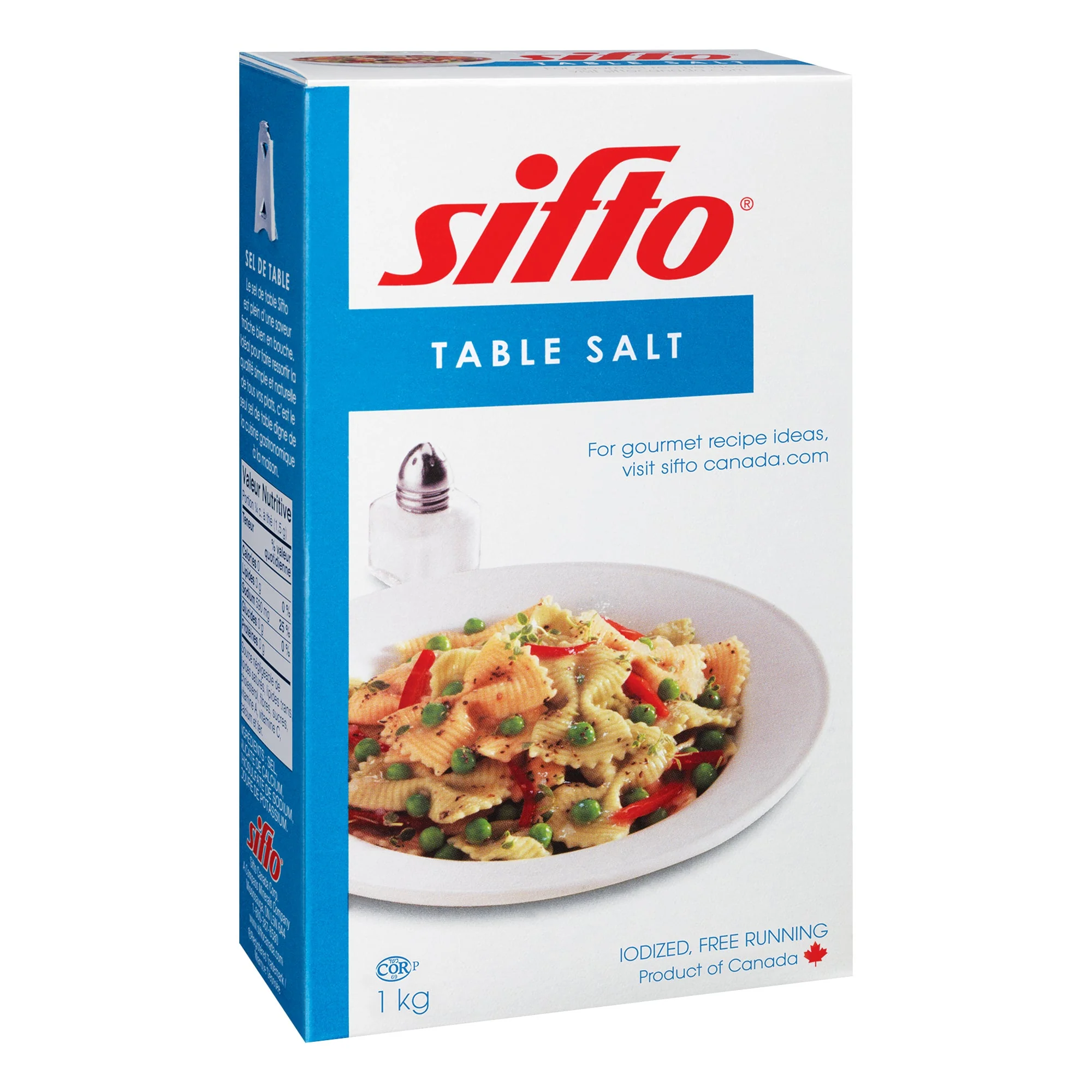 Sifto Table Salt - 12 × 1 kg - Grocery and Food Items - Canadian Distribution - Ships Free Within Canada on Orders Above CAD $199