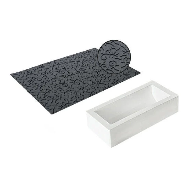 SILIKOMART Arabesque 1300 Buche Cake Silicone Mould Set - Canadian Distribution - Image 2