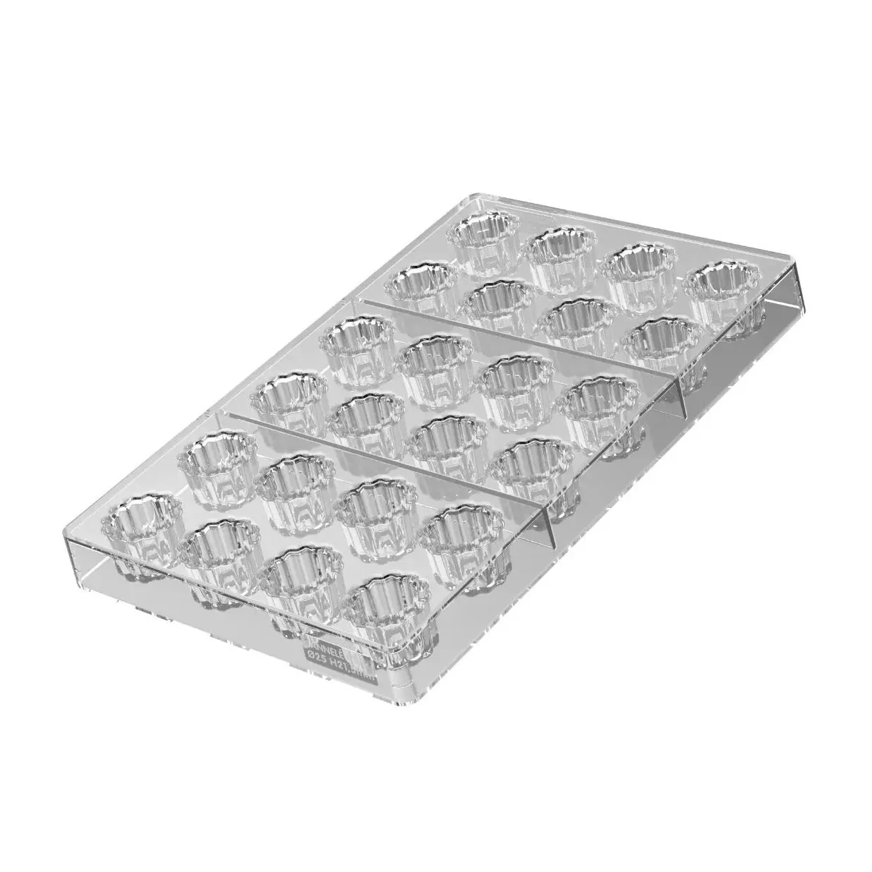 SILIKOMART Cannelé P Tritan Chocolate Mould, Praline - Canadian Distribution - Ships Free Within Canada on Orders Above CAD $199 - Image 3