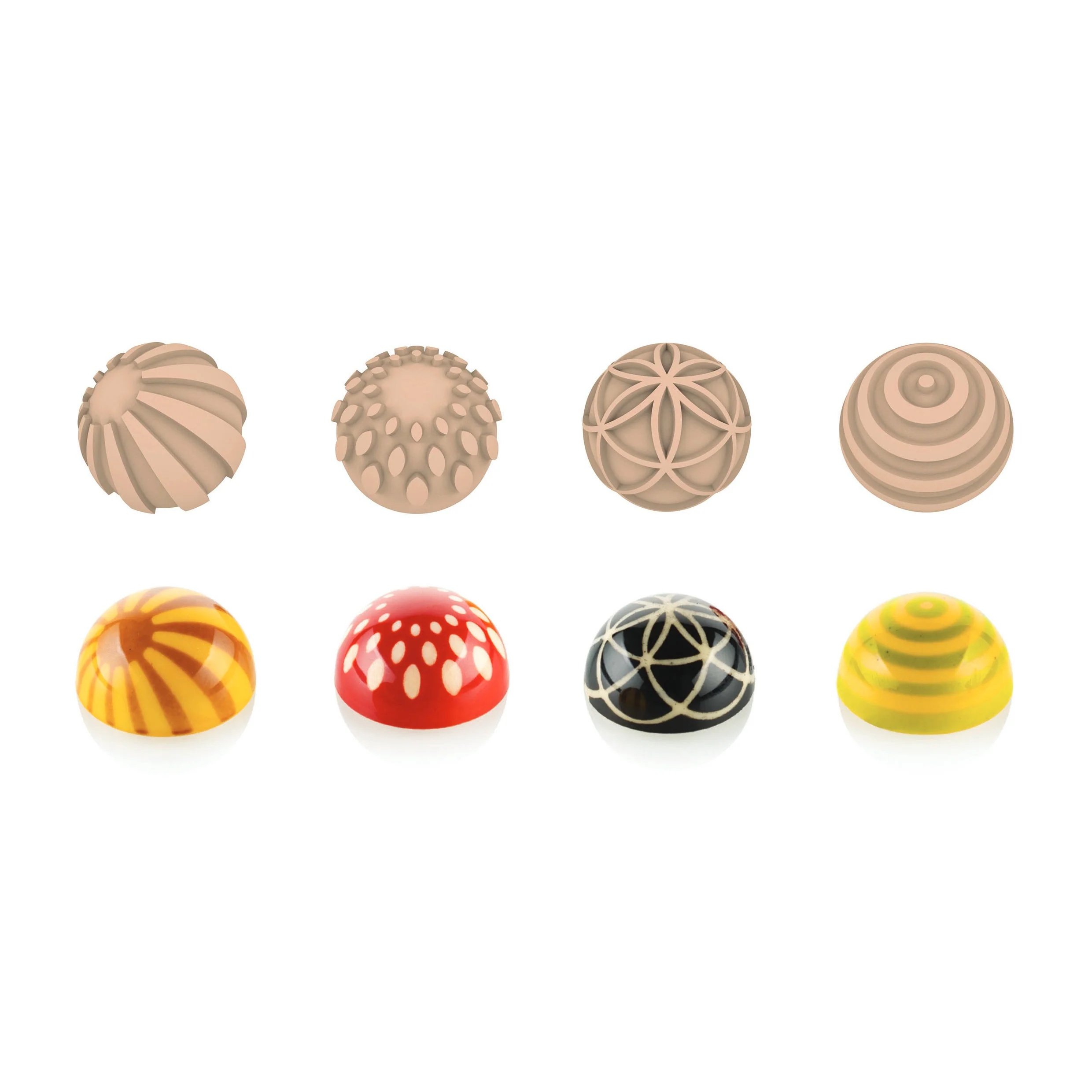 SILIKOMART Choco Stamp A – Semisfera 01 Bonbon Decorating Stamp Kit - Canadian Distribution - Ships Free Within Canada on Orders Above CAD $199 - Image 2