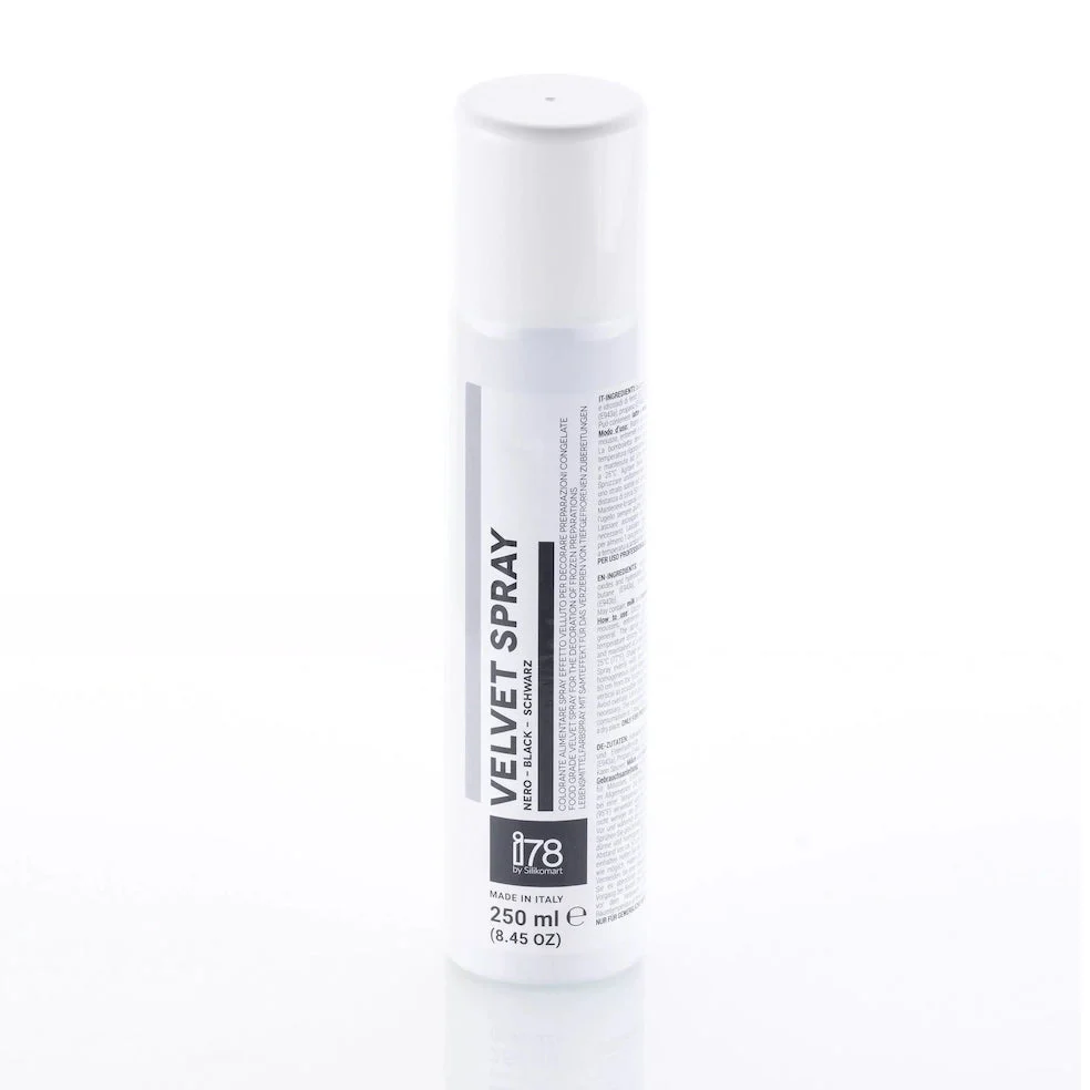 SILIKOMART Cocoa Butter Velvet Spray Black, 250 ml - Canadian Distribution - Ships Free Within Canada on Orders Above CAD $199