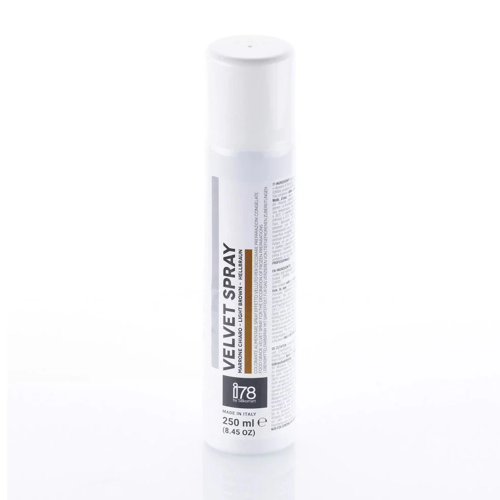 SILIKOMART Cocoa Butter Velvet Spray Light Brown, 250 ml - Canadian Distribution - Ships Free Within Canada on Orders Above CAD $199