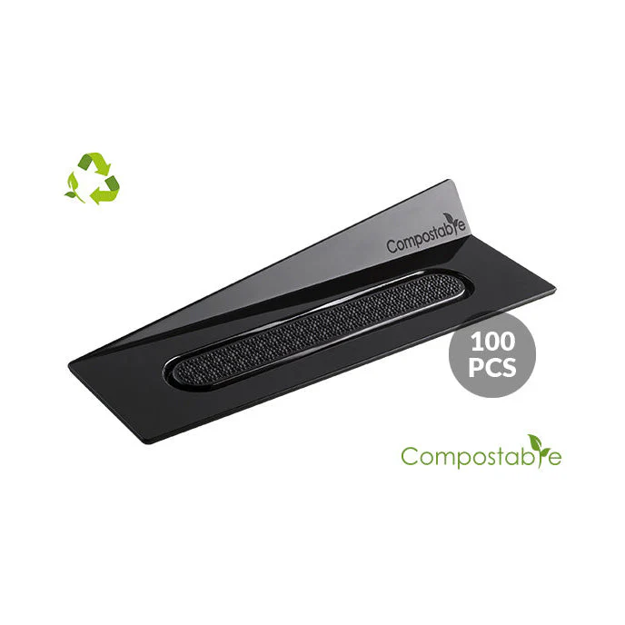 SILIKOMART Compostable Black Trays, Rectangle 140×40 mm - Canadian Distribution - Ships Free Within Canada on Orders Above CAD $199
