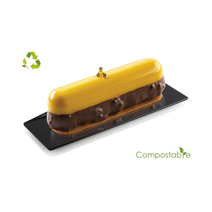 SILIKOMART Compostable Black Trays, Rectangle 140×40 mm - Canadian Distribution - Ships Free Within Canada on Orders Above CAD $199 - Image 2