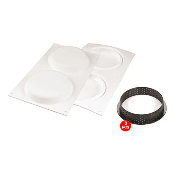 SILIKOMART Round Tart Ring Kit 150 (Silicone Mould + 2 Rings) - Canadian Distribution - Ships Free Within Canada on Orders Above CAD $199 - Image 2