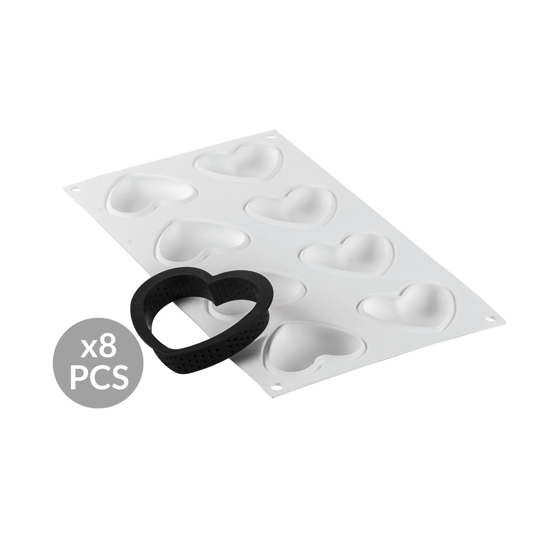 SILIKOMART Small Amore Tart Ring Kit (Silicone Mould + Rings) - Canadian Distribution - Image 3