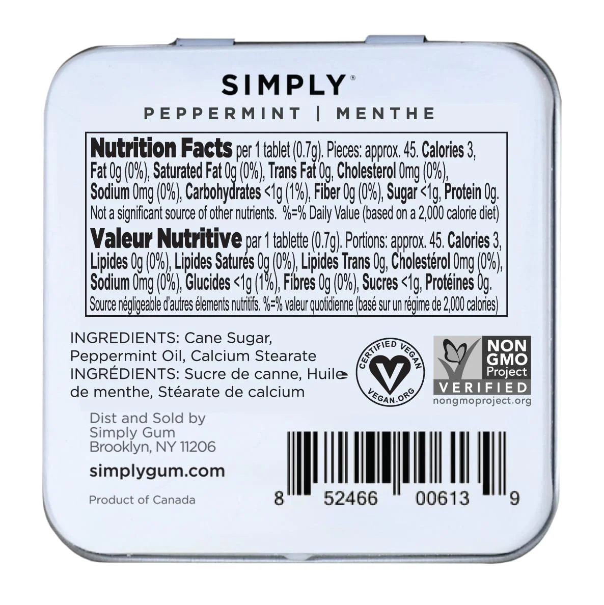 Simply Mints – Peppermint Mints – Original – 6 Pack / 180 Pieces – Natural ingredients - Canadian Distribution - Ships Free Within Canada on Orders Above CAD $199 - Image 8