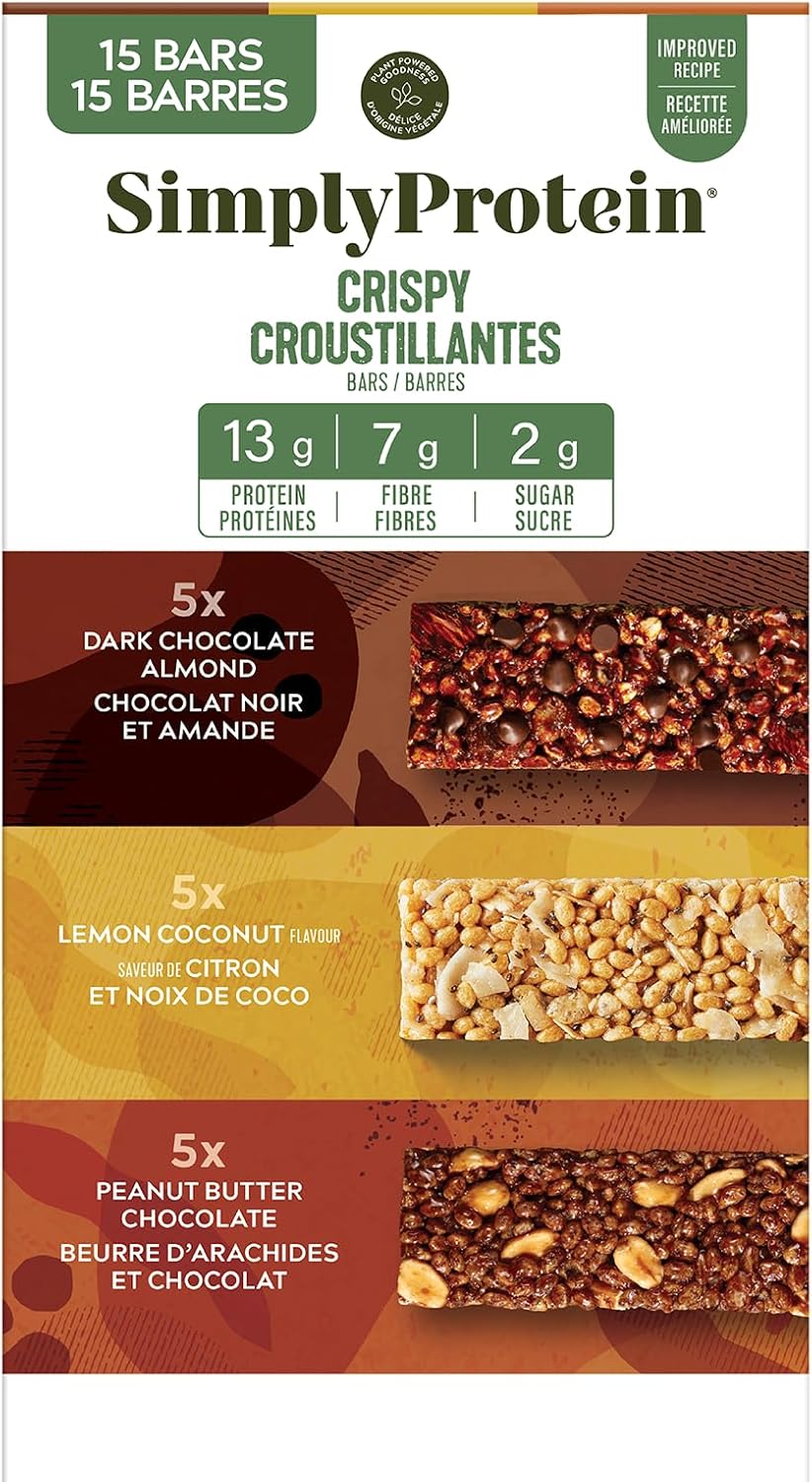Simply Protein – Best Sellers Variety Pack Bars – 15 count – Ships Free Within Canada on Orders Above CAD $199